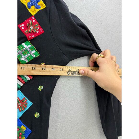 Jack B Quick Womens Multicolor Embroidered Cardigan Blouse Top Size Medium - Picture 5 of 8